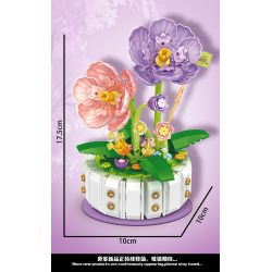 WEILE CHUANGXIANG 2140 non  MÀU TÍM bộ đồ chơi xếp lắp ráp ghép mô hình Creator Sáng Tạo 468 khối