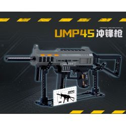 ZHEGAO 918007 non  SÚNG TIỂU LIÊN UMP45 bộ đồ chơi xếp lắp ráp ghép mô hình Military Army UNIVERSAL MACHINE PISTOL 45 Quân Sự Bộ Đội 555 khối