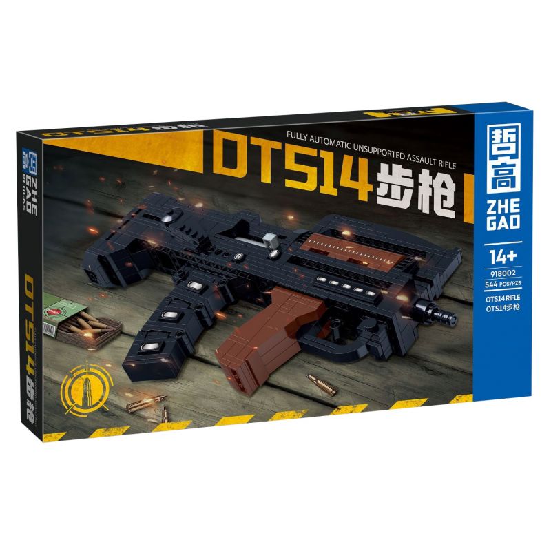 ZHEGAO 918002 non  SÚNG TRƯỜNG DT514 bộ đồ chơi xếp lắp ráp ghép mô hình Military Army FULLY AUTOMATIC UNSUPPORTED ASSAULT RIFLE Quân Sự Bộ Đội 544 khối
