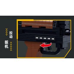 ZHEGAO 918002 non  SÚNG TRƯỜNG DT514 bộ đồ chơi xếp lắp ráp ghép mô hình Military Army FULLY AUTOMATIC UNSUPPORTED ASSAULT RIFLE Quân Sự Bộ Đội 544 khối