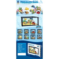 KAI GAO LE BB050 BB008 non  BỂ CÁ bộ đồ chơi xếp lắp ráp ghép mô hình Creator DREAMOCEAN Sáng Tạo 773 khối