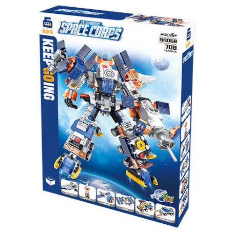 KAI GAO LE BB068 non  QUÂN ĐOÀN KHÔNG GIAN bộ đồ chơi xếp lắp ráp ghép mô hình SPACE CORPS 708 khối