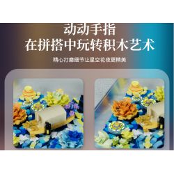 WELLEADZ 3101 non  ĐÊM HOA BẦU TRỜI ĐẦY SAO bộ đồ chơi xếp lắp ráp ghép mô hình Arts & Crafts 922 khối