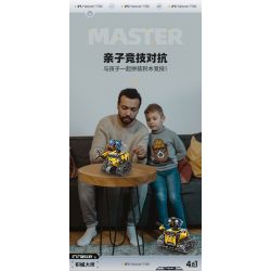 IM.MASTER QIHUI 8053 non  BẬC THẦY VỀ MÁY MÓC ROBOT WALL-E 4IN1 bộ đồ chơi xếp lắp ráp ghép mô hình  Kỹ Thuật Công Nghệ Cao Mô Hình Phương Tiện 672 khối