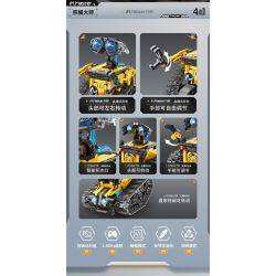 IM.MASTER QIHUI 8053 non  BẬC THẦY VỀ MÁY MÓC ROBOT WALL-E 4IN1 bộ đồ chơi xếp lắp ráp ghép mô hình  Kỹ Thuật Công Nghệ Cao Mô Hình Phương Tiện 672 khối