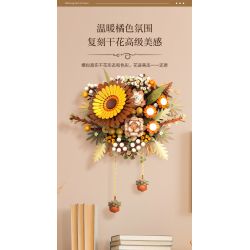 JAKI JK2511 2511 non  TẠP CHÍ THỰC VẬT HOA TREO TƯỜNG NGHỆ THUẬT BẮC ÂU ĐƯỢC BẢO QUẢN bộ đồ chơi xếp lắp ráp ghép mô hình Creator NORDIC ART WALL FLOWER Sáng Tạo