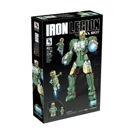 RENZAIMA 796 non  NGƯỜI SẮT MK37 bộ đồ chơi xếp lắp ráp ghép mô hình Super Heroes IRON LEGION MK37 Siêu Nhân Anh Hùng 506 khối
