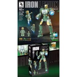 RENZAIMA 796 non  NGƯỜI SẮT MK37 bộ đồ chơi xếp lắp ráp ghép mô hình Super Heroes IRON LEGION MK37 Siêu Nhân Anh Hùng 506 khối