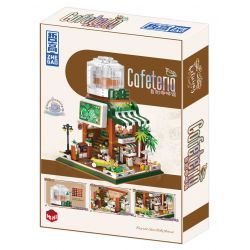 ZHEGAO 612001 non  QUÁN CÀ PHÊ TỰ PHỤC VỤ bộ đồ chơi xếp lắp ráp ghép mô hình Creator COFETERIO Sáng Tạo