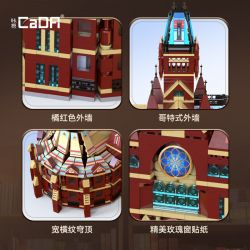 CADA DOUBLEE C66017 66017 non  NHÀ TƯỞNG NIỆM ĐẠI HỌC HARVARD bộ đồ chơi xếp lắp ráp ghép mô hình Creator HARVARD MEMORIAL HALL Sáng Tạo 1411 khối