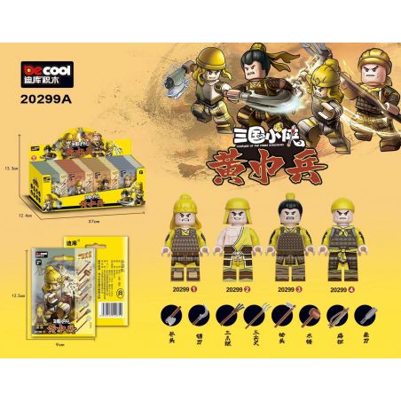 DECOOL BRICKCOOL 20299 non  CHUYỆN TÌNH TAM QUỐC BINH LÍNH KHĂN VÀNG bộ đồ chơi xếp lắp ráp ghép mô hình Three Kingdoms Tam Quốc Diễn Nghĩa