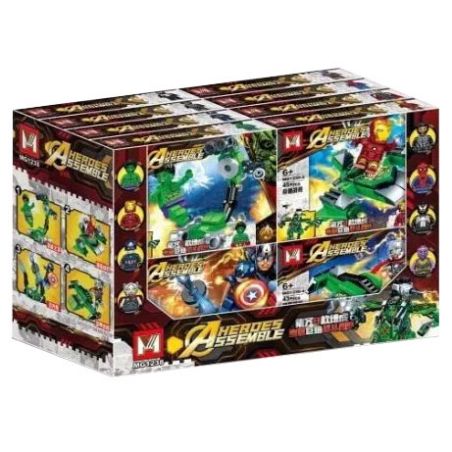 MG 1238 non  MECHA CHIẾN ĐẤU PHÁO ĐIỆN TỪ 8 TỔ HỢP bộ đồ chơi xếp lắp ráp ghép mô hình Super Heroes Siêu Nhân Anh Hùng 343 khối