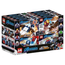 MG 665 non  TỔ HỢP SIÊU ĐỐT CHÁY MECHA 8 CỦA CAPTAIN AMERICA bộ đồ chơi xếp lắp ráp ghép mô hình Super Heroes Siêu Nhân Anh Hùng 327 khối