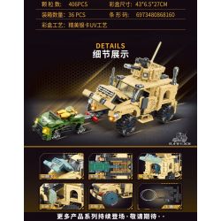MINGDI LEIBAO K0638 0638 non  COMBO PHÓNG XE BỌC THÉP PHÒNG THỦ MÌN bộ đồ chơi xếp lắp ráp ghép mô hình Military Army ANTI-MINE ARMORED VEHICLE Quân Sự Bộ Đội 406 khối