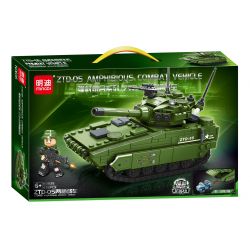 MINGDI LEIBAO K0635 0635 non  TỔ HỢP PHÓNG XE CHIẾN ĐẤU ĐỔ BỘ ZTD-05 bộ đồ chơi xếp lắp ráp ghép mô hình Military Army ZTD-05 AMPHIBIOUS COMBAT VEHICLE Quân Sự Bộ Đội 433 khối