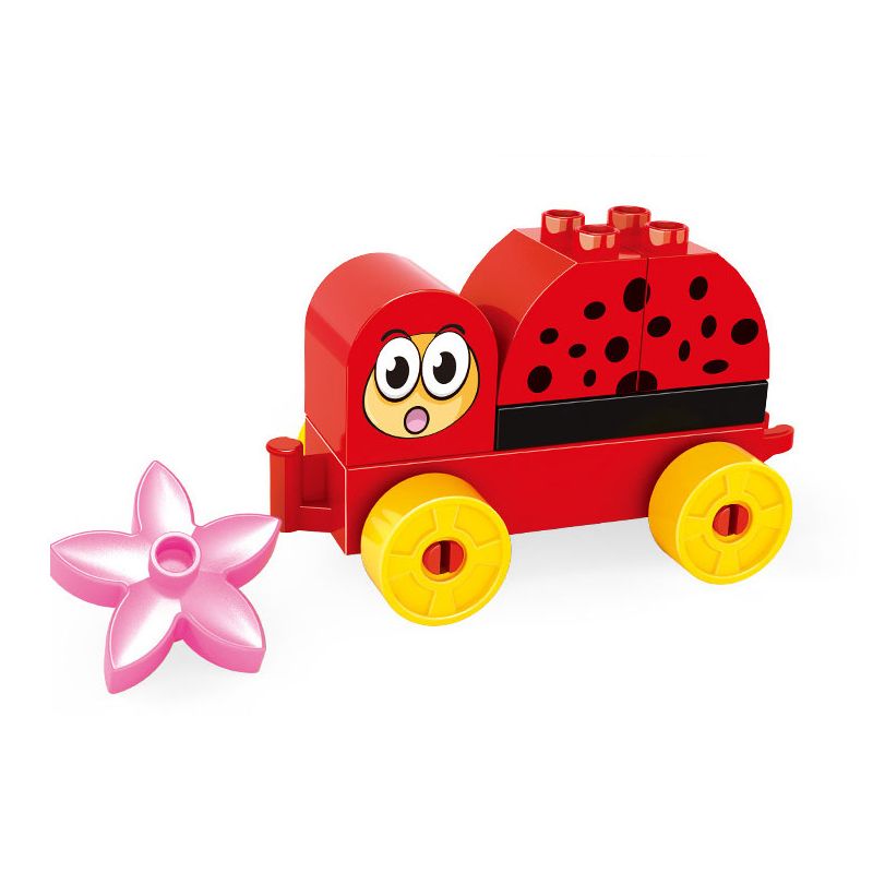 DUBIE 143 non  BỌ RÙA bộ đồ chơi xếp lắp ráp ghép mô hình Pre-School LADYBUG Mẫu Giáo 6 khối