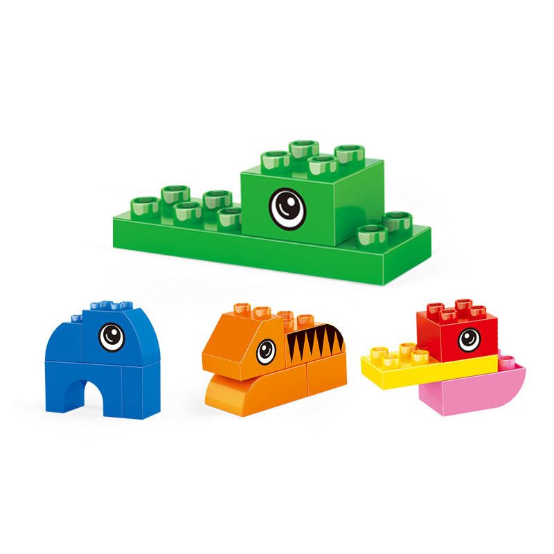 DUBIE 141 non  THĂM RỪNG RẬM bộ đồ chơi xếp lắp ráp ghép mô hình Pre-School JUNGLE TOUR Mẫu Giáo 13 khối