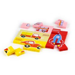 DUBIE 311 non  CÂU ĐỐ GIAO THÔNG bộ đồ chơi xếp lắp ráp ghép mô hình Pre-School TRANSPORT PUZZLE Mẫu Giáo 88 khối