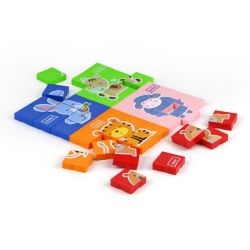 DUBIE 312 non  CÂU ĐỐ VỀ ĐỘNG VẬT bộ đồ chơi xếp lắp ráp ghép mô hình Pre-School Mẫu Giáo 90 khối