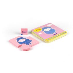 DUBIE 312 non  CÂU ĐỐ VỀ ĐỘNG VẬT bộ đồ chơi xếp lắp ráp ghép mô hình Pre-School Mẫu Giáo 90 khối