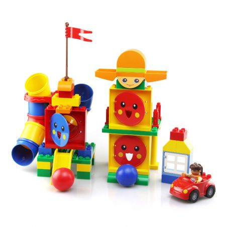 DUBIE 520 non  THIÊN ĐƯỜNG ỐNG bộ đồ chơi xếp lắp ráp ghép mô hình Pre-School Mẫu Giáo 63 khối