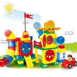 DUBIE 520 non  THIÊN ĐƯỜNG ỐNG bộ đồ chơi xếp lắp ráp ghép mô hình Pre-School Mẫu Giáo 63 khối