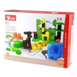 DUBIE 541 non  VƯỜN BÁCH THÚ bộ đồ chơi xếp lắp ráp ghép mô hình Pre-School ZOO Mẫu Giáo 100 khối