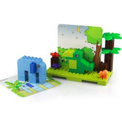DUBIE 541 non  VƯỜN BÁCH THÚ bộ đồ chơi xếp lắp ráp ghép mô hình Pre-School ZOO Mẫu Giáo 100 khối
