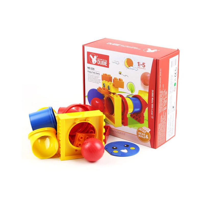 DUBIE 220 non  ĐƯỜNG ỐNG bộ đồ chơi xếp lắp ráp ghép mô hình Pre-School Mẫu Giáo 15 khối