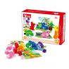 DUBIE 441 non  BẠN BÈ SỞ THÚ bộ đồ chơi xếp lắp ráp ghép mô hình Pre-School ZOO  Mẫu Giáo 58 khối