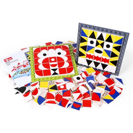DUBIE 405 non  CÂU ĐỐ TƯ DUY HÌNH HỌC bộ đồ chơi xếp lắp ráp ghép mô hình Pre-School GEOMETRIC THINKING PUZZLE Mẫu Giáo 208 khối