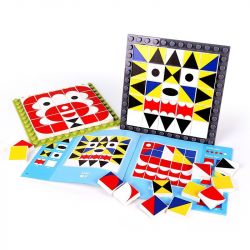 DUBIE 405 non  CÂU ĐỐ TƯ DUY HÌNH HỌC bộ đồ chơi xếp lắp ráp ghép mô hình Pre-School GEOMETRIC THINKING PUZZLE Mẫu Giáo 208 khối