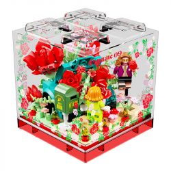 AREA-X AX0097 0097 non  HỘP CẢM HỨNG BÔNG HỒNG TÌNH YÊU RỘN RÀNG bộ đồ chơi xếp lắp ráp ghép mô hình BORN TO LOVE PALPITATE