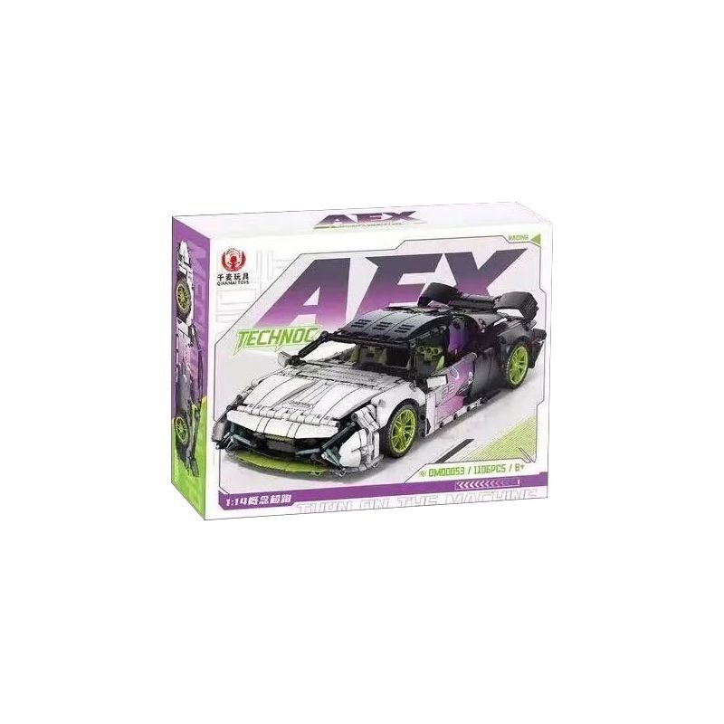 QIANMAI QM00053 00053 non  SIÊU XE BÒ MÀU TRẮNG GRADIENT tỷ lệ 1:14 bộ đồ chơi xếp lắp ráp ghép mô hình  AEX Kỹ Thuật Công Nghệ Cao Mô Hình Phương Tiện 1106 khối