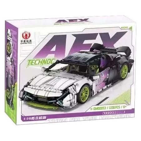QIANMAI QM00053 00053 non  SIÊU XE BÒ MÀU TRẮNG GRADIENT tỷ lệ 1:14 bộ đồ chơi xếp lắp ráp ghép mô hình  AEX Kỹ Thuật Công Nghệ Cao Mô Hình Phương Tiện 1106 khối