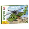 BRUCCO BLK-099 non  QUÂN ĐOÀN SẮT TRỰC THĂNG VŨ TRANG Z-20 bộ đồ chơi xếp lắp ráp ghép mô hình Military Army Quân Sự Bộ Đội 561 khối