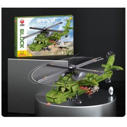 BRUCCO BLK-099 non  QUÂN ĐOÀN SẮT TRỰC THĂNG VŨ TRANG Z-20 bộ đồ chơi xếp lắp ráp ghép mô hình Military Army Quân Sự Bộ Đội 561 khối