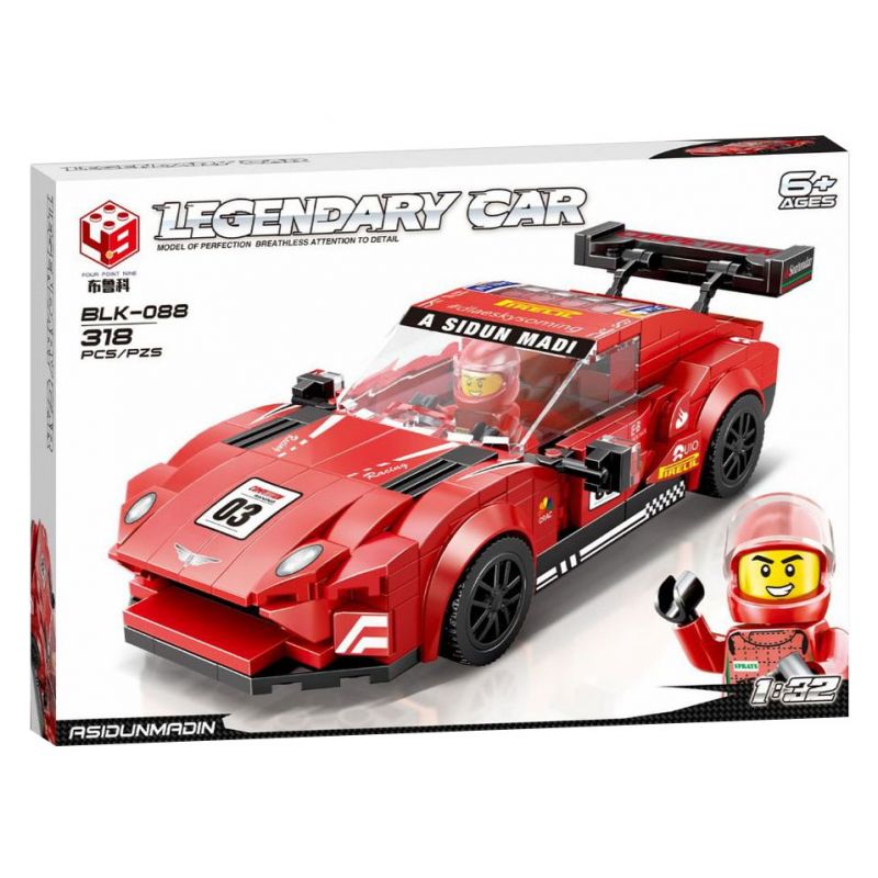 BRUCCO BLK-088 RC-188 non  ASTON MARTIN tỷ lệ 1:32 bộ đồ chơi xếp lắp ráp ghép mô hình Speed Champions Racing Cars CORVETTE ZRI Đua Xe Công Thức 318 khối