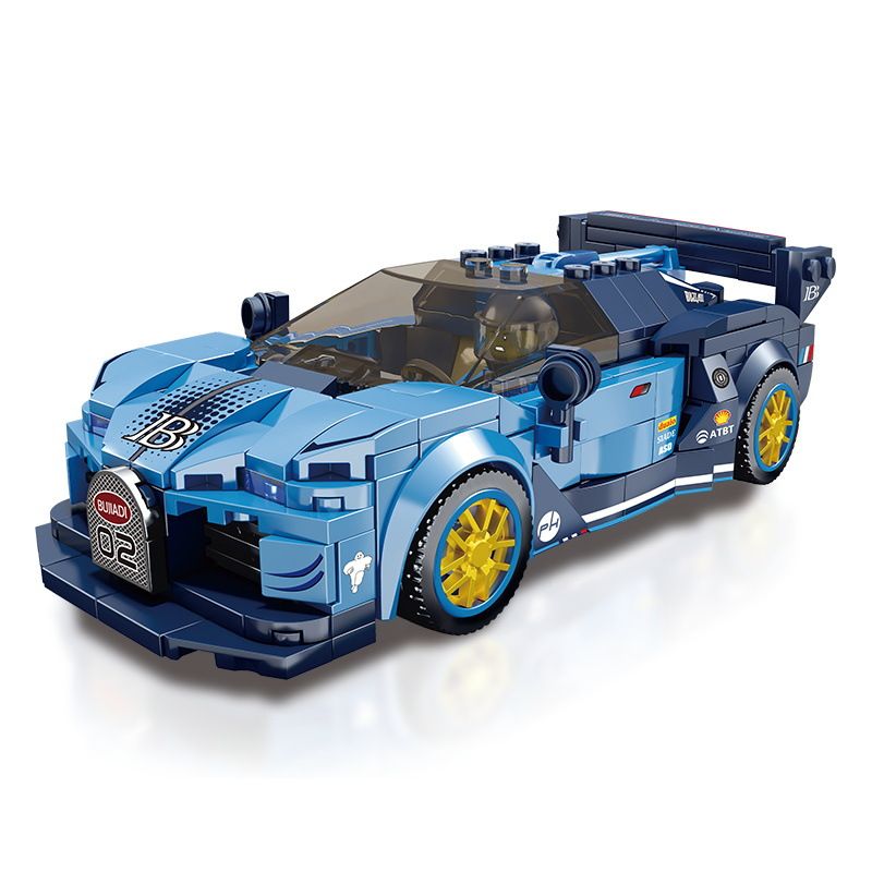 BRUCCO BLK-066 RC-166 non  BUGATTI tỷ lệ 1:32 bộ đồ chơi xếp lắp ráp ghép mô hình Speed Champions Racing Cars Đua Xe Công Thức 312 khối
