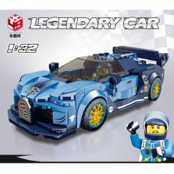 BRUCCO BLK-066 RC-166 non  BUGATTI tỷ lệ 1:32 bộ đồ chơi xếp lắp ráp ghép mô hình Speed Champions Racing Cars Đua Xe Công Thức 312 khối