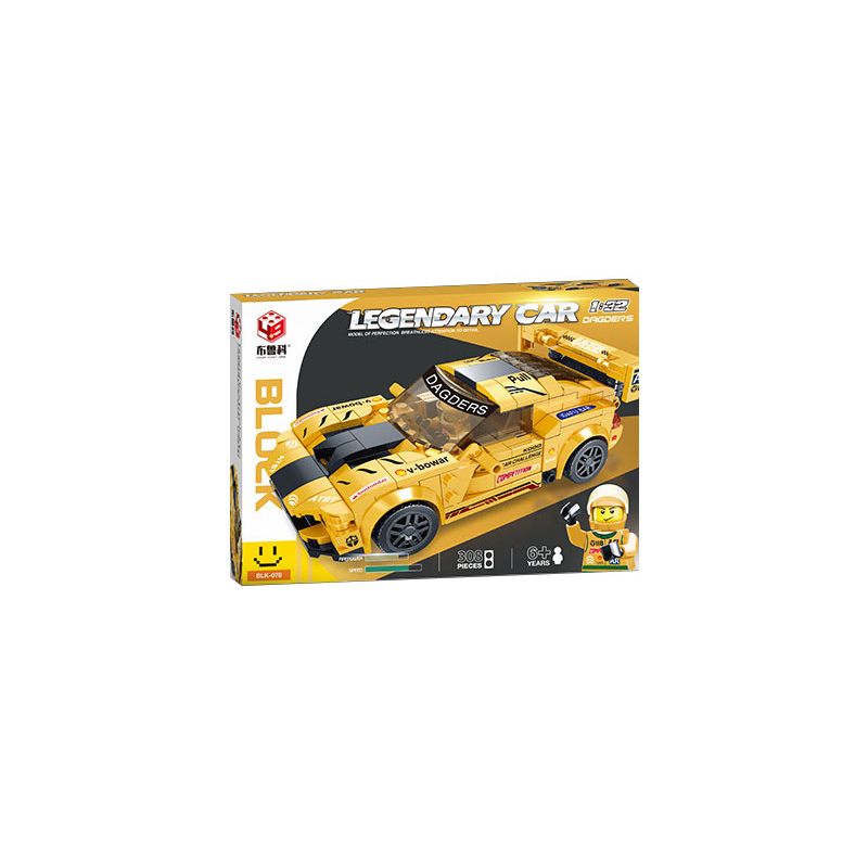 BRUCCO BLK-078 RC-178 non  DODGE VIPER tỷ lệ 1:32 bộ đồ chơi xếp lắp ráp ghép mô hình Speed Champions Racing Cars LEGENDARY CAR Đua Xe Công Thức 308 khối