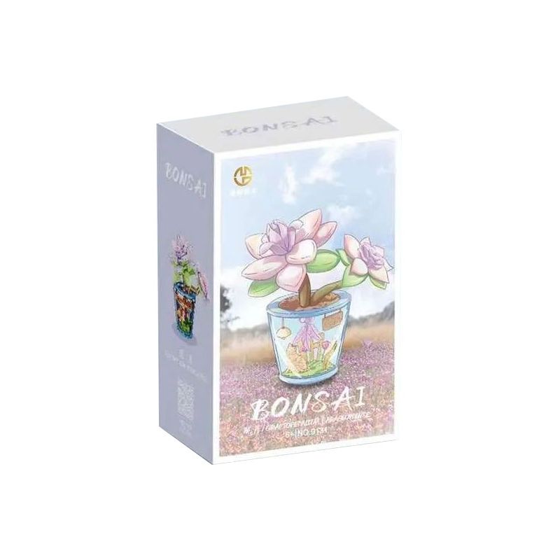 MANGE TECHNOLOGY 9131 non  CHẬU CÂY DỄ THƯƠNG TRĂNG MỜ CHÚ MÈO NGỘ NGHĨNH bộ đồ chơi xếp lắp ráp ghép mô hình Creator BONSAI Sáng Tạo 173 khối