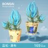 MANGE TECHNOLOGY 9130 non  CHẬU CÂY DỄ THƯƠNG THÁC THÔNG XANH bộ đồ chơi xếp lắp ráp ghép mô hình Creator BONSAI SENECIO SERPENS Sáng Tạo 169 khối