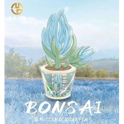 MANGE TECHNOLOGY 9130 non  CHẬU CÂY DỄ THƯƠNG THÁC THÔNG XANH bộ đồ chơi xếp lắp ráp ghép mô hình Creator BONSAI SENECIO SERPENS Sáng Tạo 169 khối