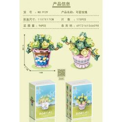 MANGE TECHNOLOGY 9129 non  CHẬU CÂY DỄ THƯƠNG HOA HỒNG VÀ CÁ CHUỒN bộ đồ chơi xếp lắp ráp ghép mô hình Creator BONSAI LOVELYROSE Sáng Tạo 175 khối