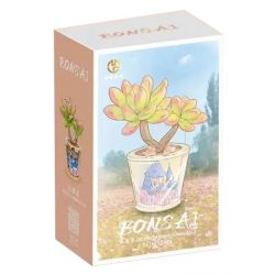 MANGE TECHNOLOGY 9128 non  CHẬU CÂY DỄ THƯƠNG LÂU ĐÀI SEN ĐỎ bộ đồ chơi xếp lắp ráp ghép mô hình Creator BONSAI E.WALTHER Sáng Tạo 173 khối