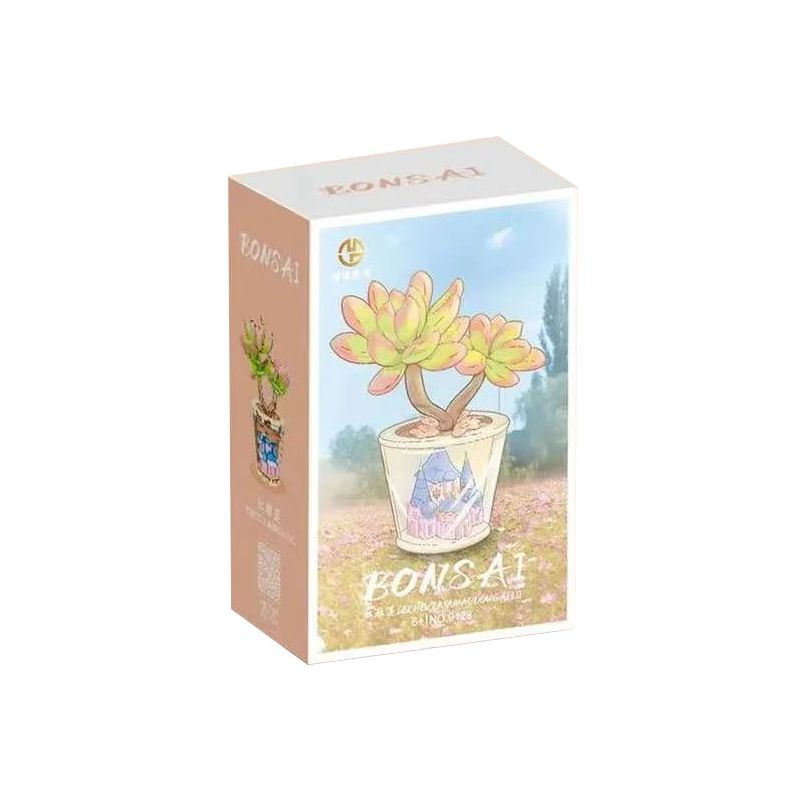 MANGE TECHNOLOGY 9128 non  CHẬU CÂY DỄ THƯƠNG LÂU ĐÀI SEN ĐỎ bộ đồ chơi xếp lắp ráp ghép mô hình Creator BONSAI E.WALTHER Sáng Tạo 173 khối