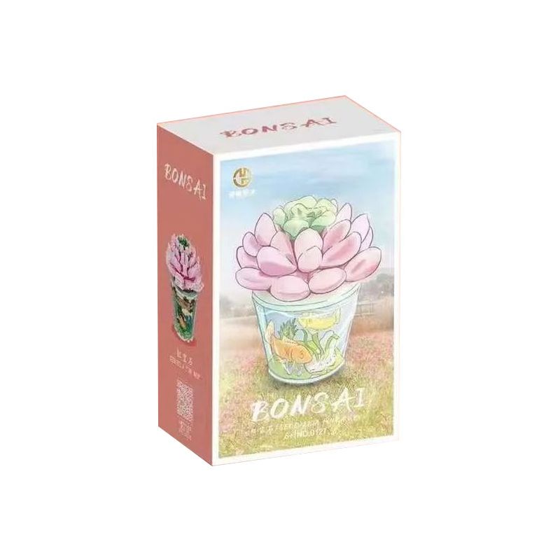 MANGE TECHNOLOGY 9127 non  CHẬU CÂY DỄ THƯƠNG CÁ RUBY bộ đồ chơi xếp lắp ráp ghép mô hình Creator BONSAI ECHEVERIA PINK RUBBY Sáng Tạo 172 khối