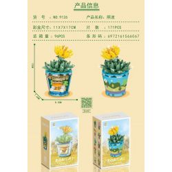 MANGE TECHNOLOGY 9126 non  CÂY TRỒNG TRONG CHẬU DỄ ​​THƯƠNG BÃI BIỂN ZHAOBO bộ đồ chơi xếp lắp ráp ghép mô hình Creator BONSAI BERGERANTHUS Sáng Tạo 171 khối