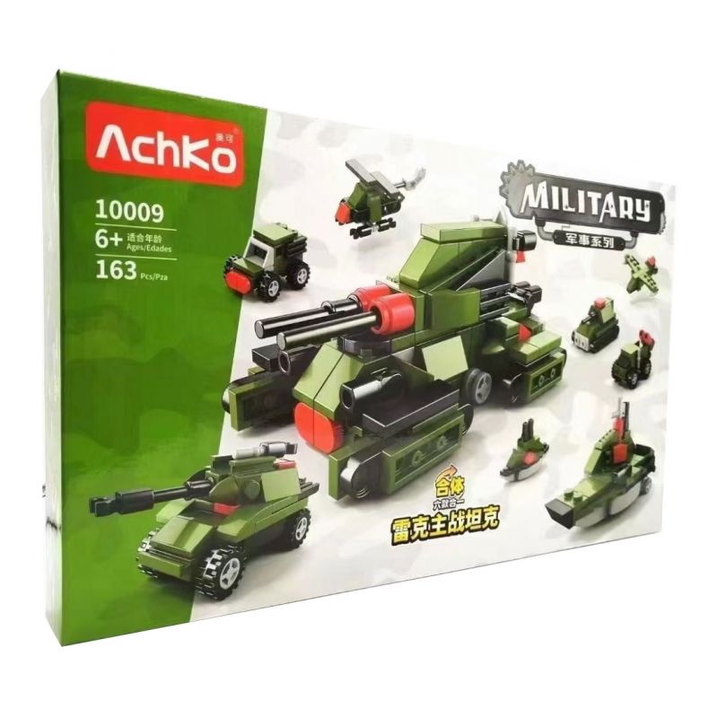 ACHKO 10009 non  XE TĂNG CHIẾN ĐẤU CHỦ LỰC HỒ bộ đồ chơi xếp lắp ráp ghép mô hình Military Army Quân Sự Bộ Đội 163 khối